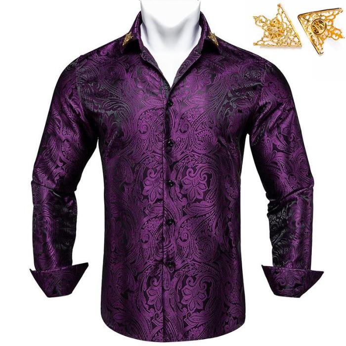 Purple men's dress shirt