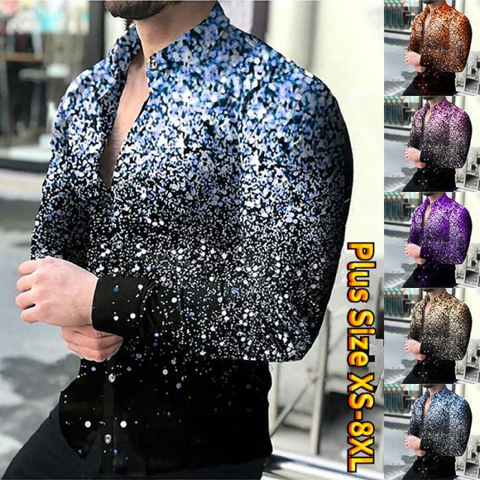 Men's glitter dress shirt