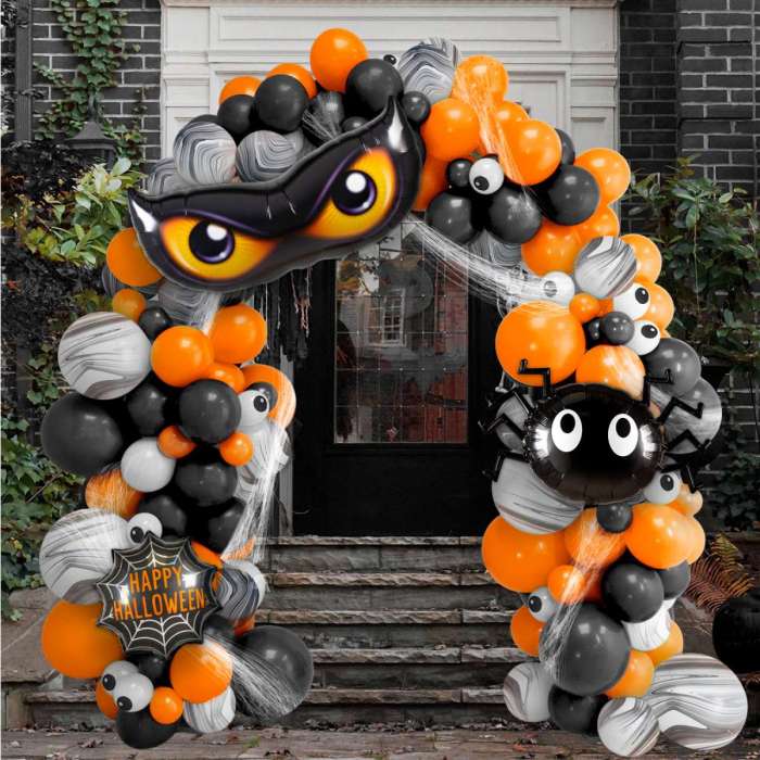 How to make balloon arch decoration halloween