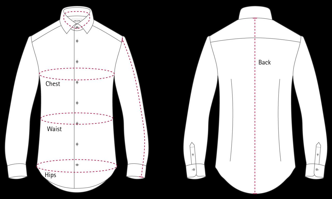 Average men's dress shirt size