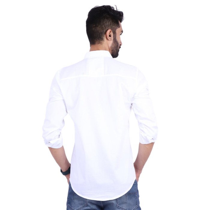 Men's white dress shirts long sleeve