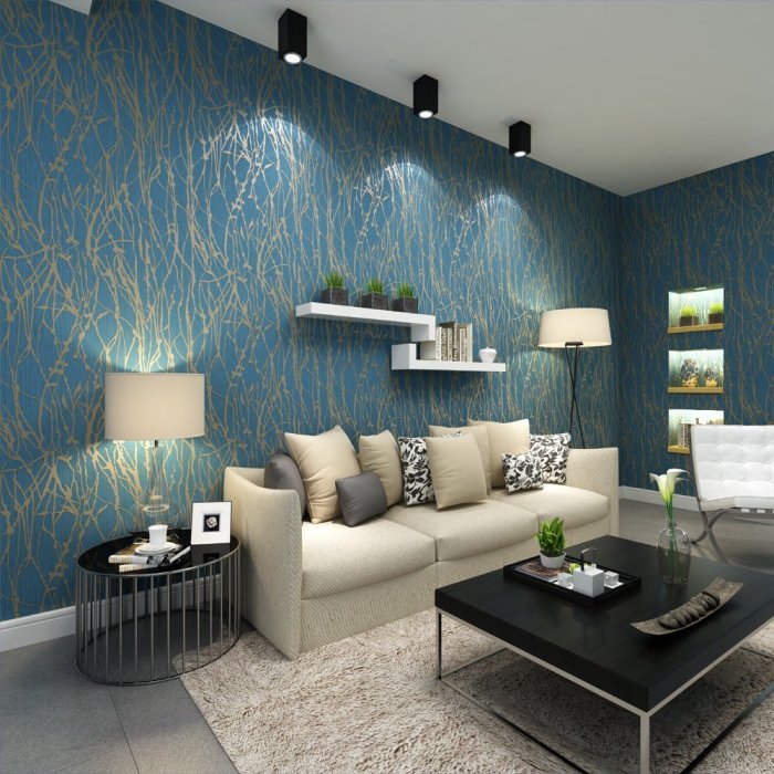 Desain interior wallpaper ruang tamu