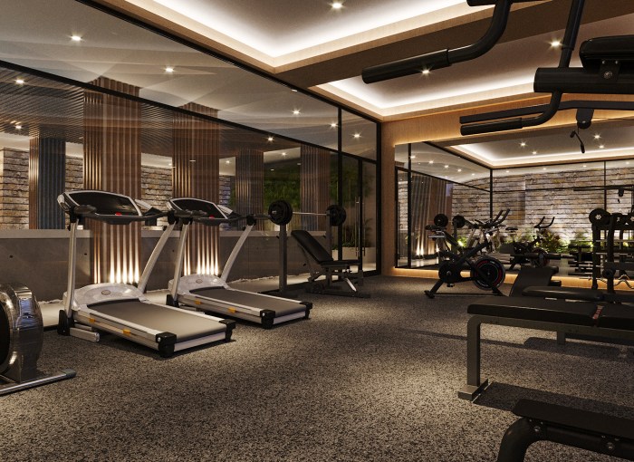 Desain interior ruang fitness