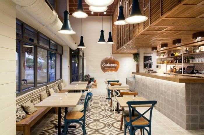 Desain interior cafe kecil sederhana