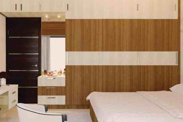 Wardrobe bedroom designs indian wall latest shelves interiors blue cafe sliding trends door designcafe