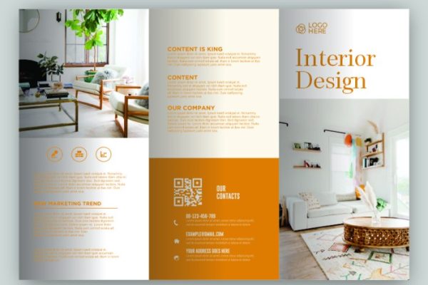 Interior brochure template freepik premium brochures company ideas vector leaflet catalogue business visit layout article