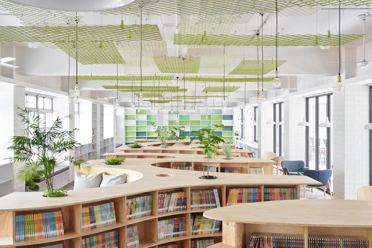 Desain interior perpustakaan sekolah